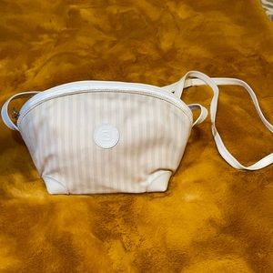1992 vintage Fendi white leather striped crossbody purse